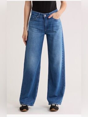 rag & bone Lori Mid Rise Baggy Wide Leg Jeans Y2K Medium Wash Size 28 NWT $258